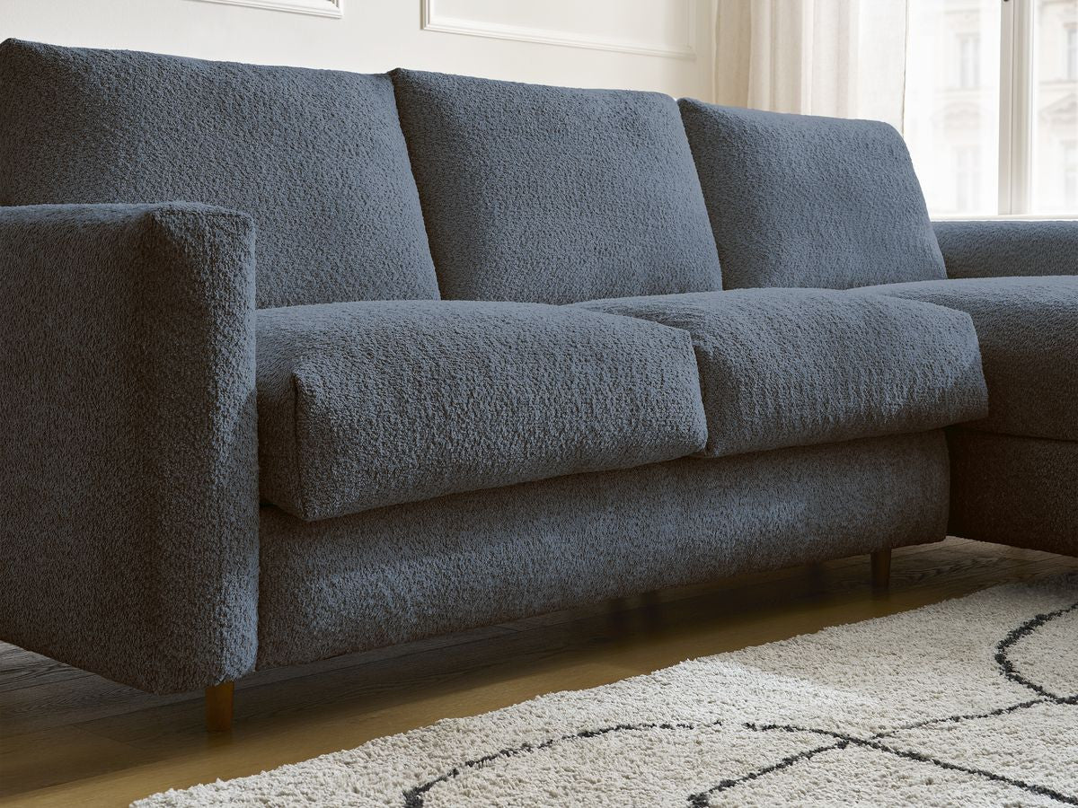 Cocoone - Canapé D'Angle Réversible Convertible Nouveau Ouverture Express - Tissu Bouclette