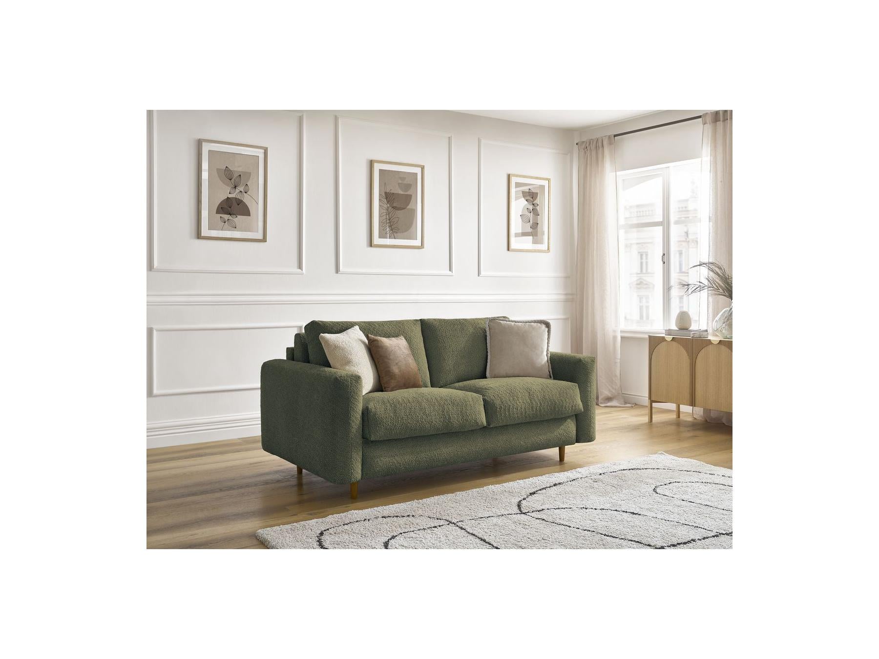 Cocoone - Canapé Droit Convertible Nouveau Ouverture Express - Tissu Bouclette