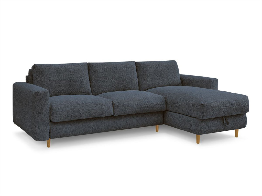 Cocoone - Canapé D'Angle Réversible Convertible Nouveau Ouverture Express - Tissu Bouclette