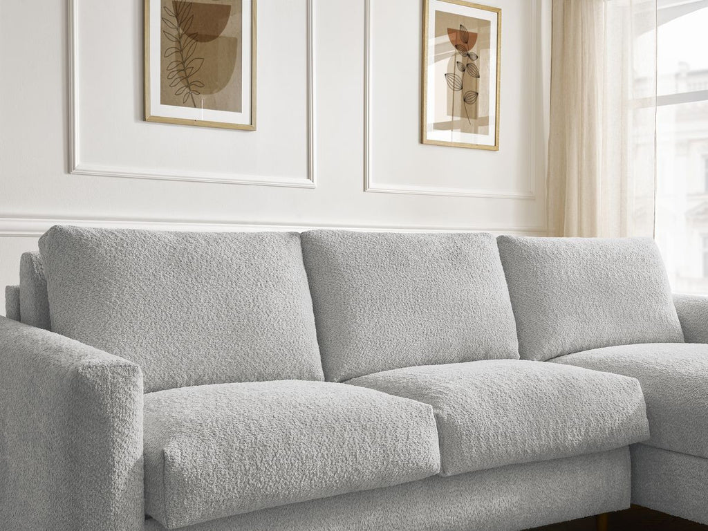 Cocoone - Canapé D'Angle Réversible Convertible Nouveau Ouverture Express - Tissu Bouclette