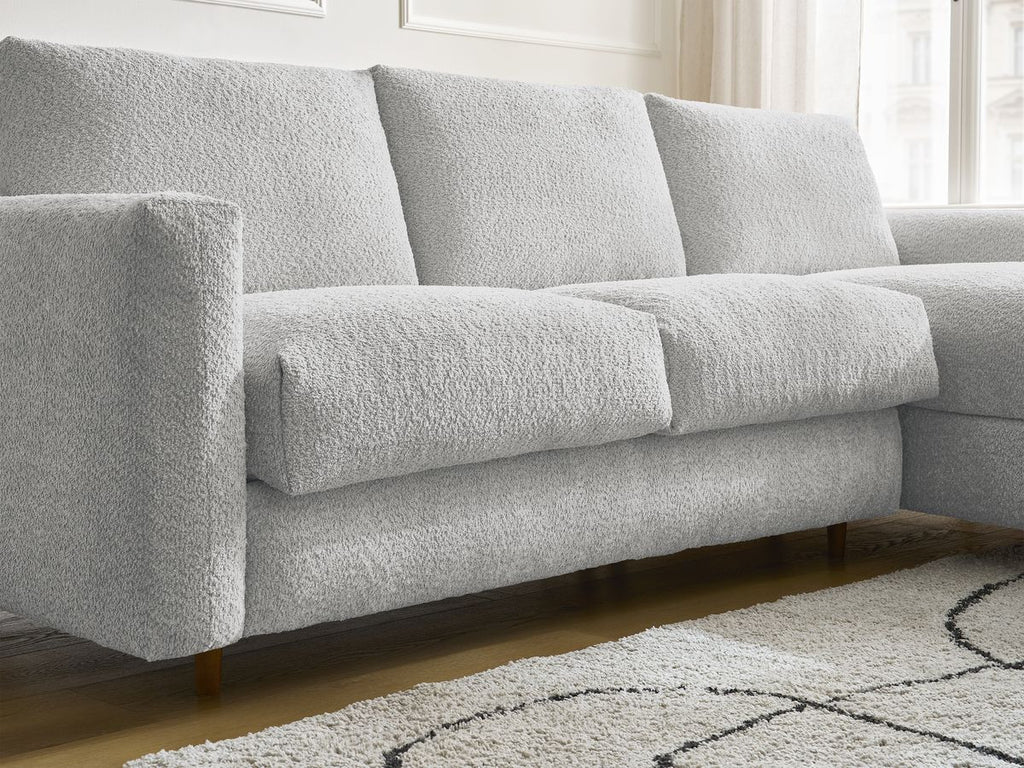 Cocoone - Canapé D'Angle Réversible Convertible Nouveau Ouverture Express - Tissu Bouclette