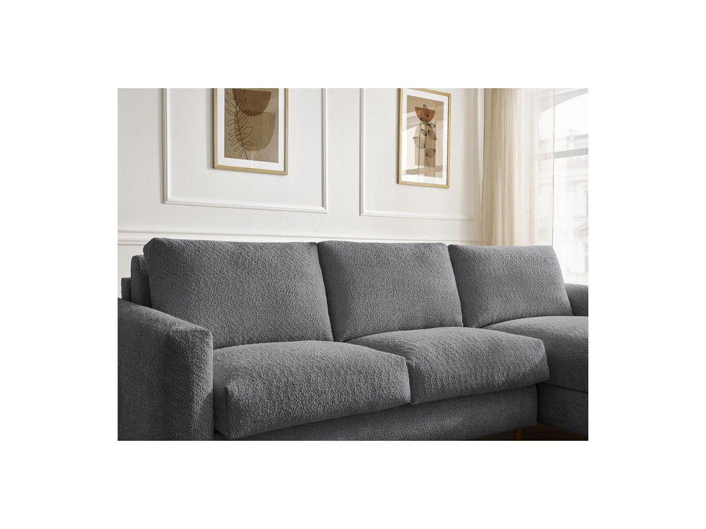 Cocoone - Canapé D'Angle Réversible Convertible Nouveau Ouverture Express - Tissu Bouclette