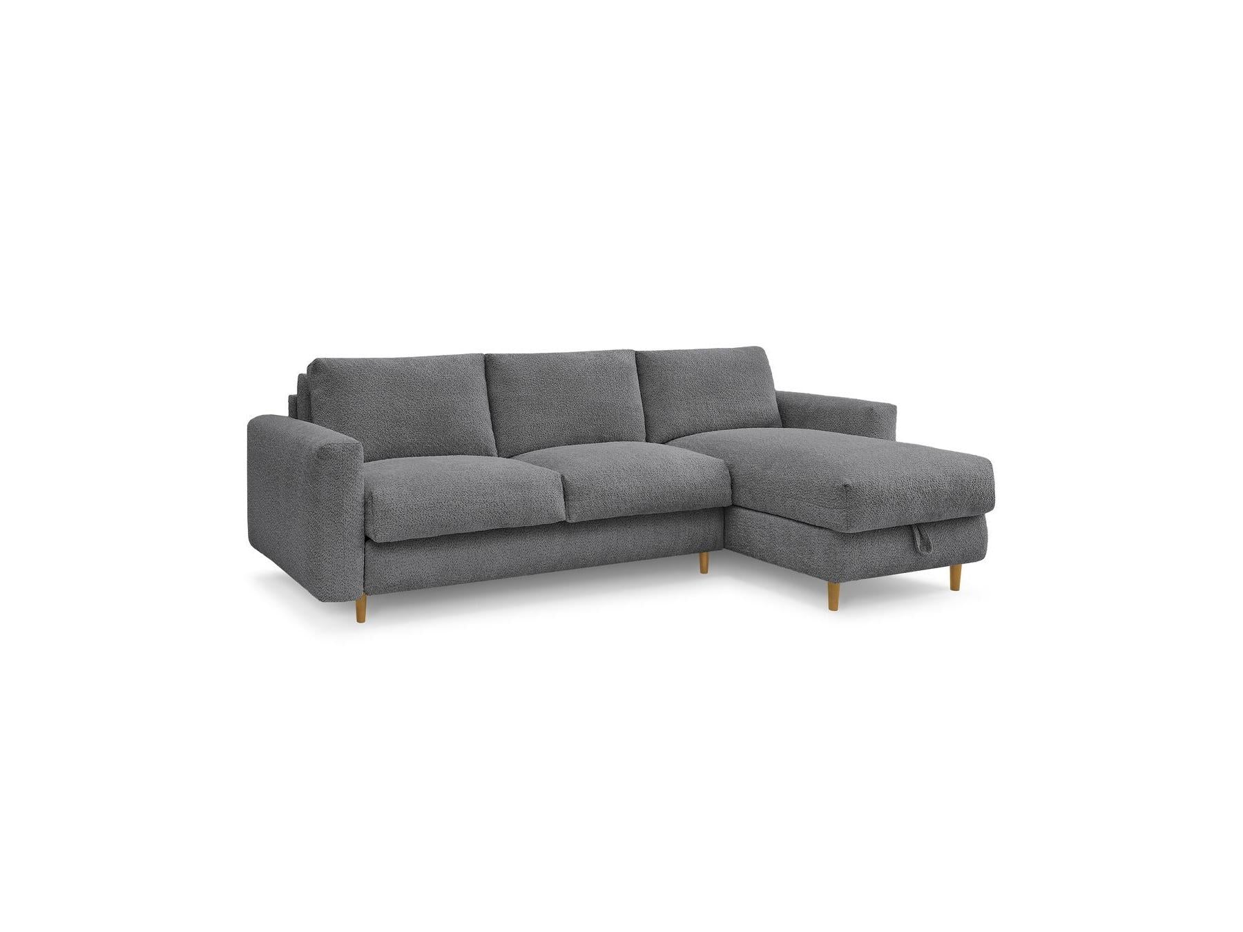Cocoone - Canapé D'Angle Réversible Convertible Nouveau Ouverture Express - Tissu Bouclette