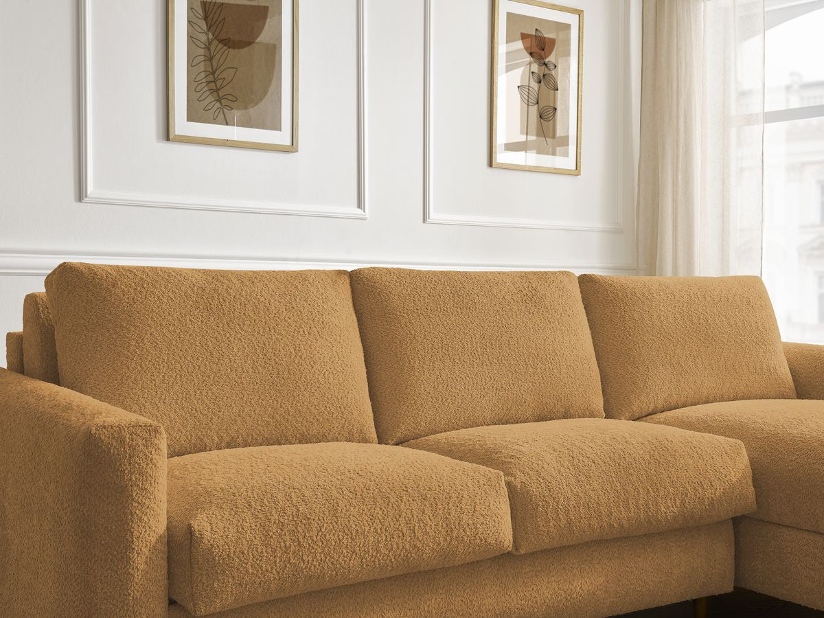 Cocoone - Canapé D'Angle Réversible Convertible Nouveau Ouverture Express - Tissu Bouclette