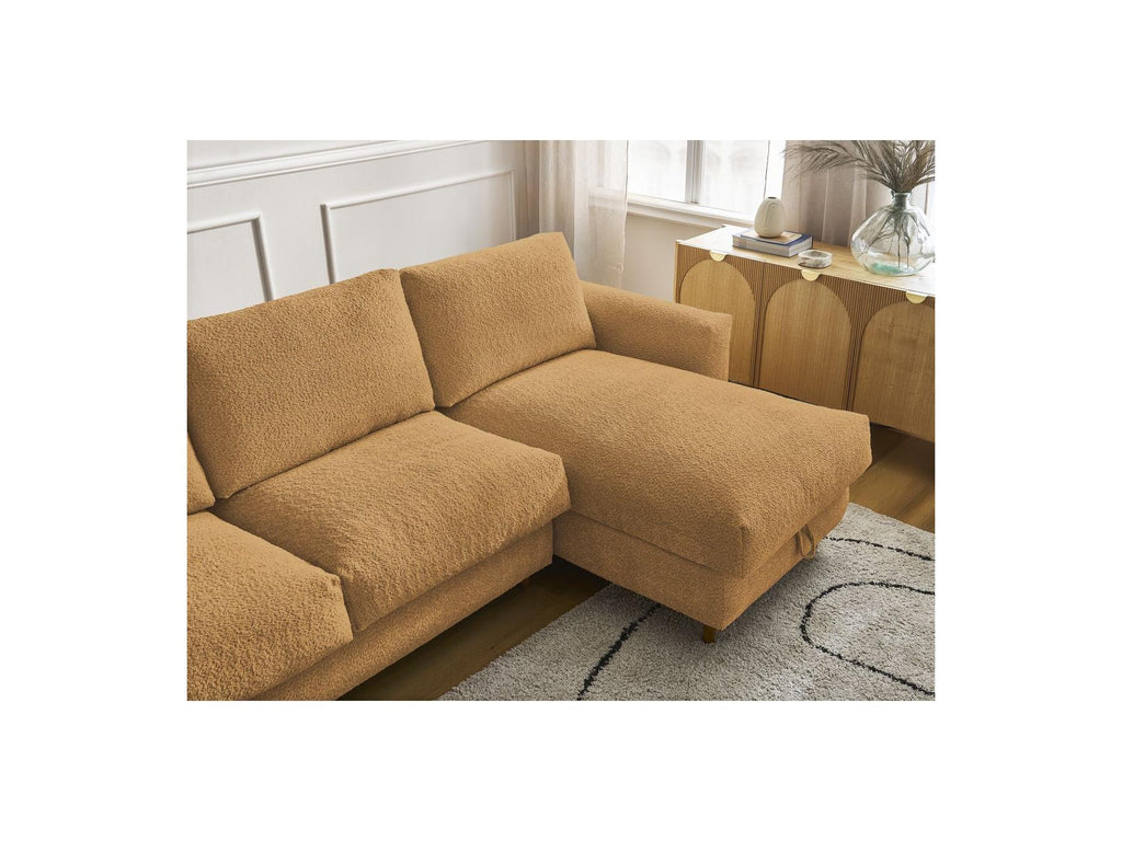Cocoone - Canapé D'Angle Réversible Convertible Nouveau Ouverture Express - Tissu Bouclette