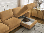 Cocoone - Canapé D'Angle Réversible Convertible Nouveau Ouverture Express - Tissu Bouclette