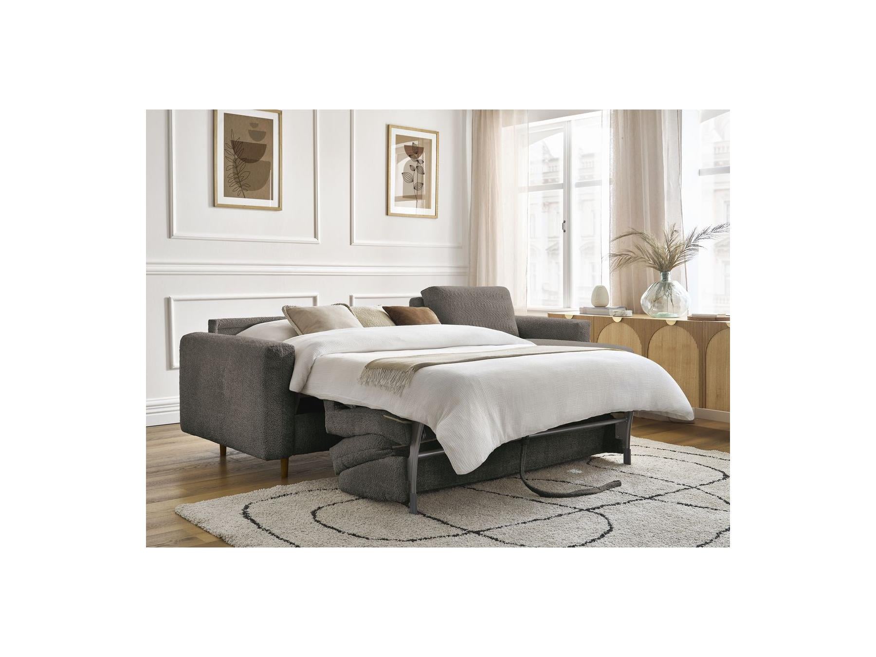 Cocoone - Canapé D'Angle Réversible Convertible Nouveau Ouverture Express - Tissu Bouclette