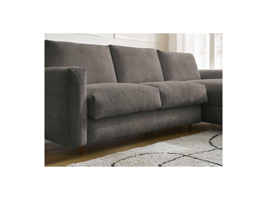 Cocoone - Canapé D'Angle Réversible Convertible Nouveau Ouverture Express - Tissu Bouclette