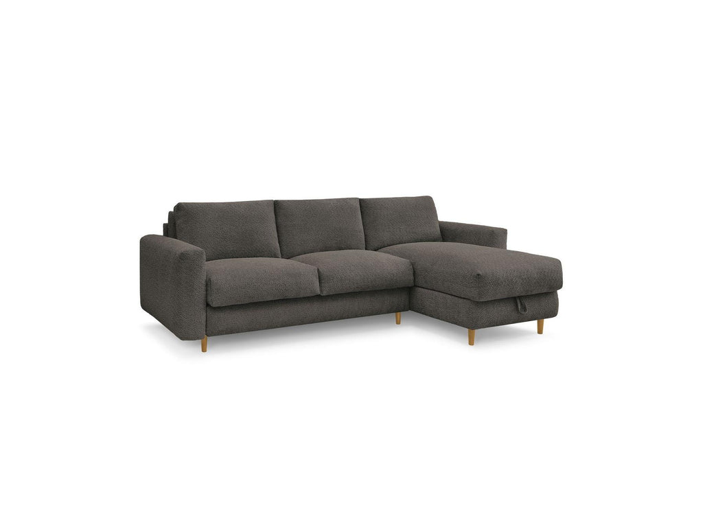 Cocoone - Canapé D'Angle Réversible Convertible Nouveau Ouverture Express - Tissu Bouclette
