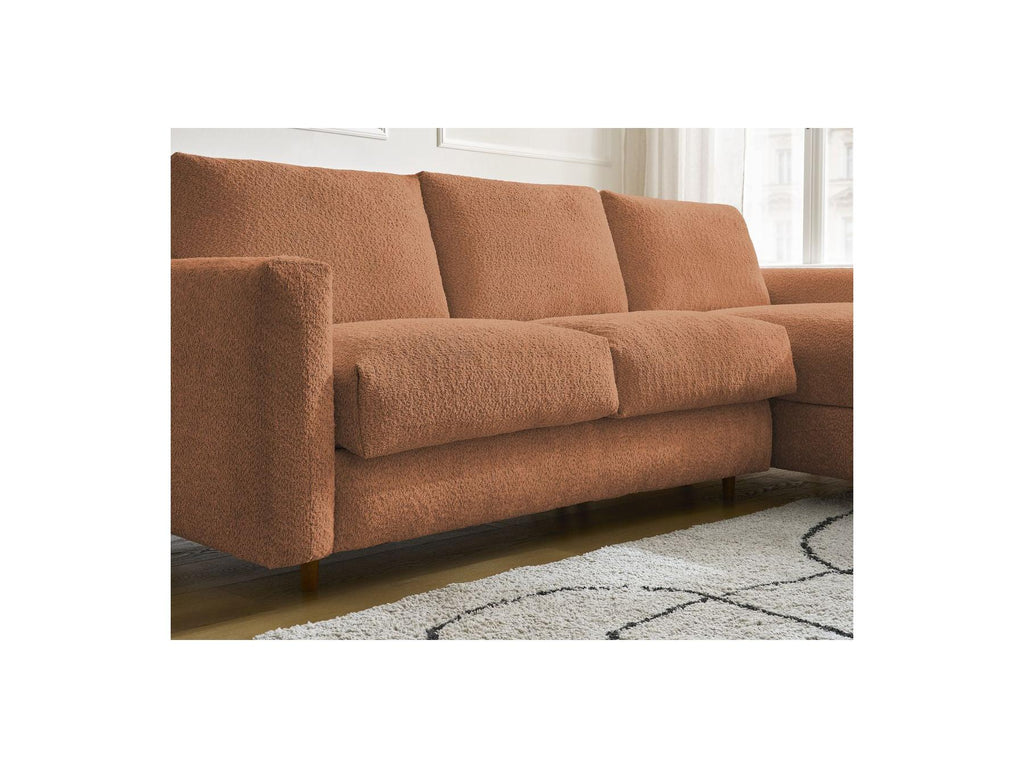 Cocoone - Canapé D'Angle Réversible Convertible Nouveau Ouverture Express - Tissu Bouclette