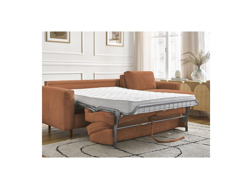Cocoone - Canapé D'Angle Réversible Convertible Nouveau Ouverture Express - Tissu Bouclette