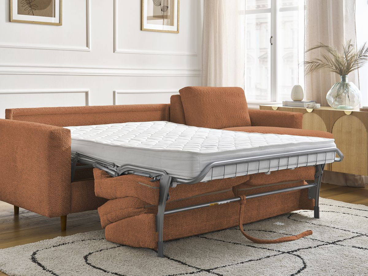 Cocoone - Canapé D'Angle Réversible Convertible Nouveau Ouverture Express - Tissu Bouclette