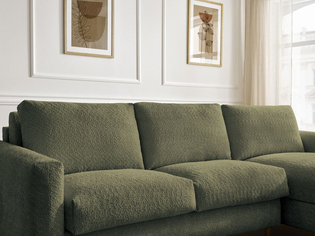 Cocoone - Canapé D'Angle Réversible Convertible Nouveau Ouverture Express - Tissu Bouclette