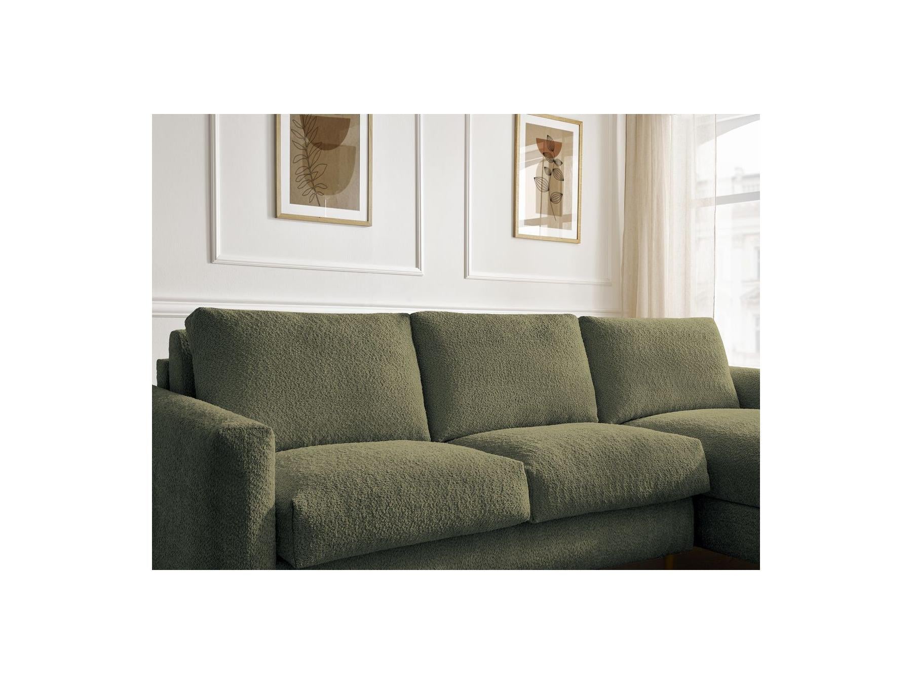 Cocoone - Canapé D'Angle Réversible Convertible Nouveau Ouverture Express - Tissu Bouclette