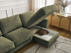 Cocoone - Canapé D'Angle Réversible Convertible Nouveau Ouverture Express - Tissu Bouclette