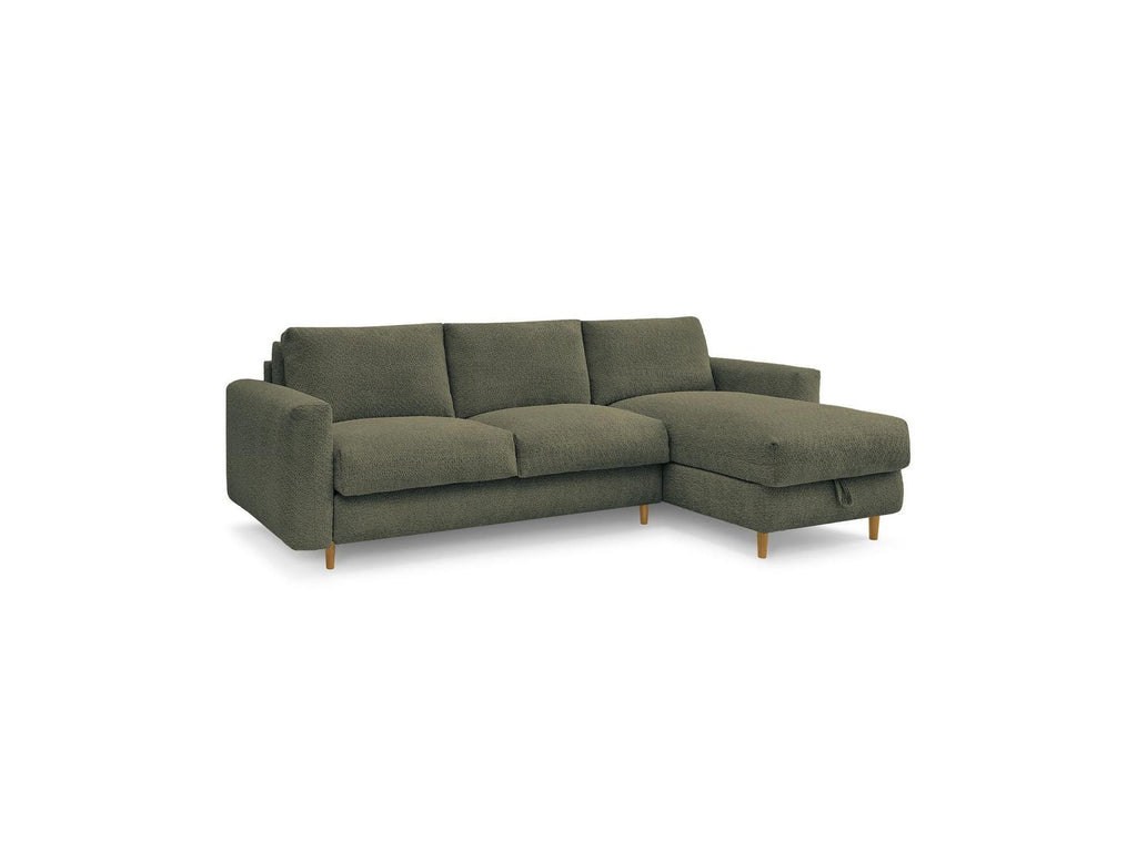 Cocoone - Canapé D'Angle Réversible Convertible Nouveau Ouverture Express - Tissu Bouclette