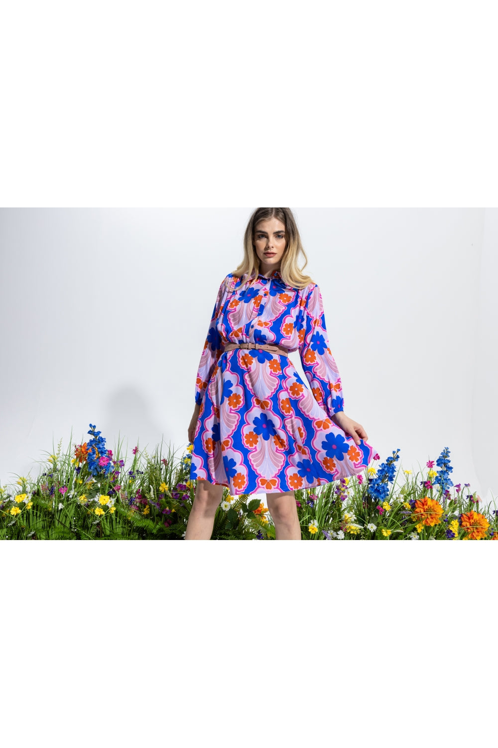 The Alice Blue Flower Dress