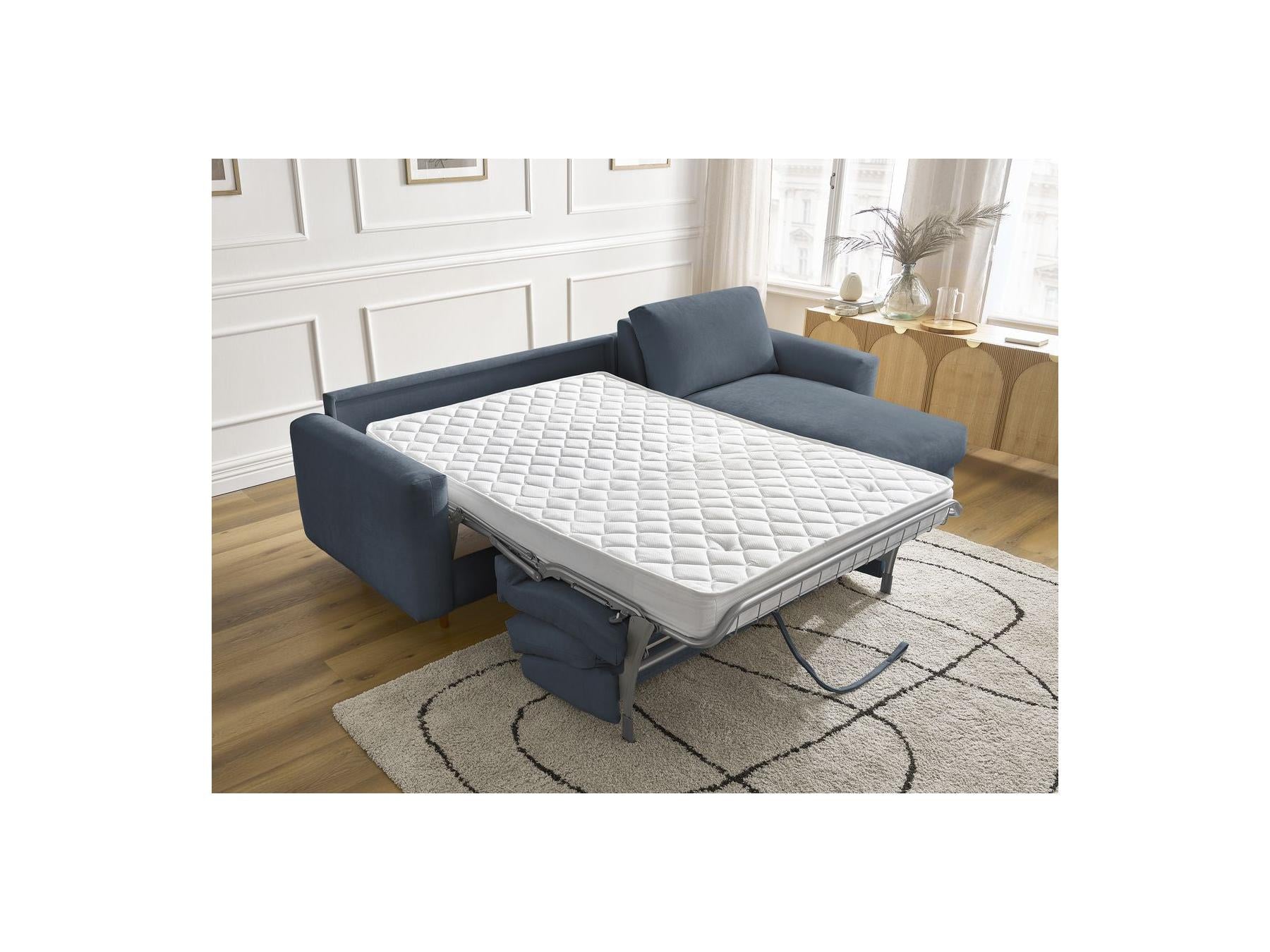 Cocoone - Canapé D'Angle Réversible Convertible Nouveau Ouverture Express - Tissu Lisse