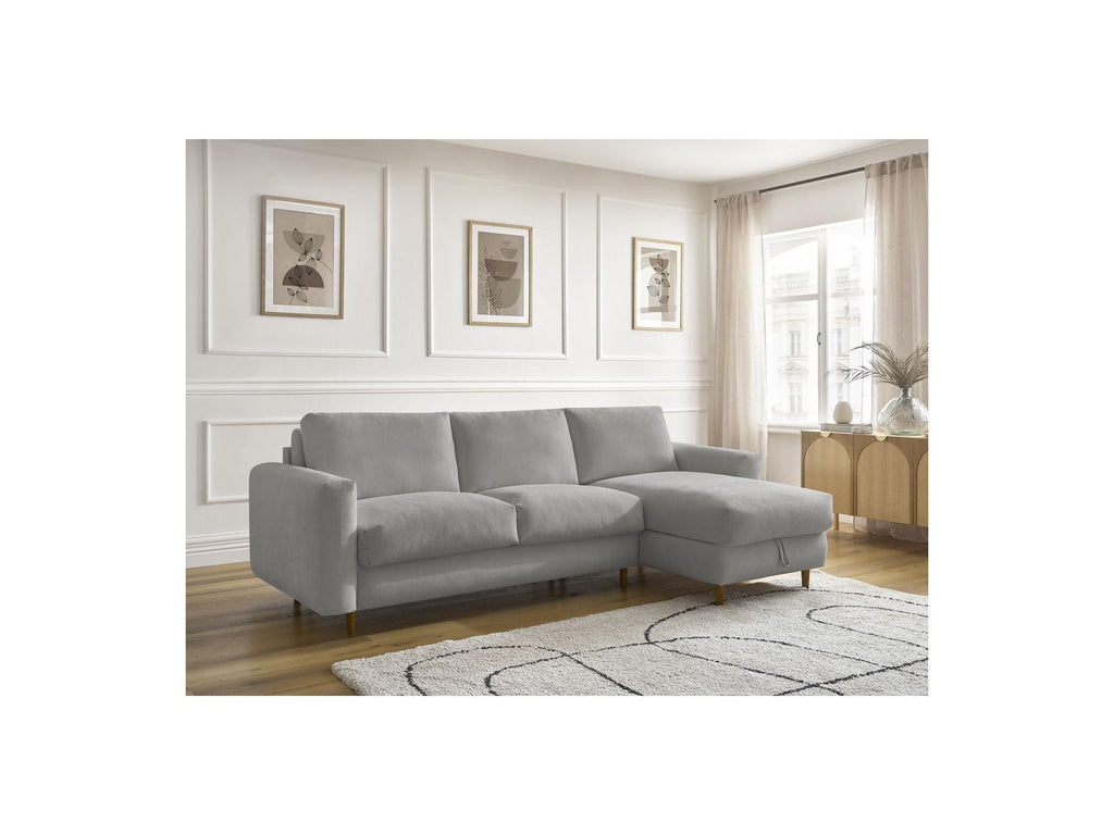 Cocoone - Canapé D'Angle Réversible Convertible Nouveau Ouverture Express - Tissu Lisse