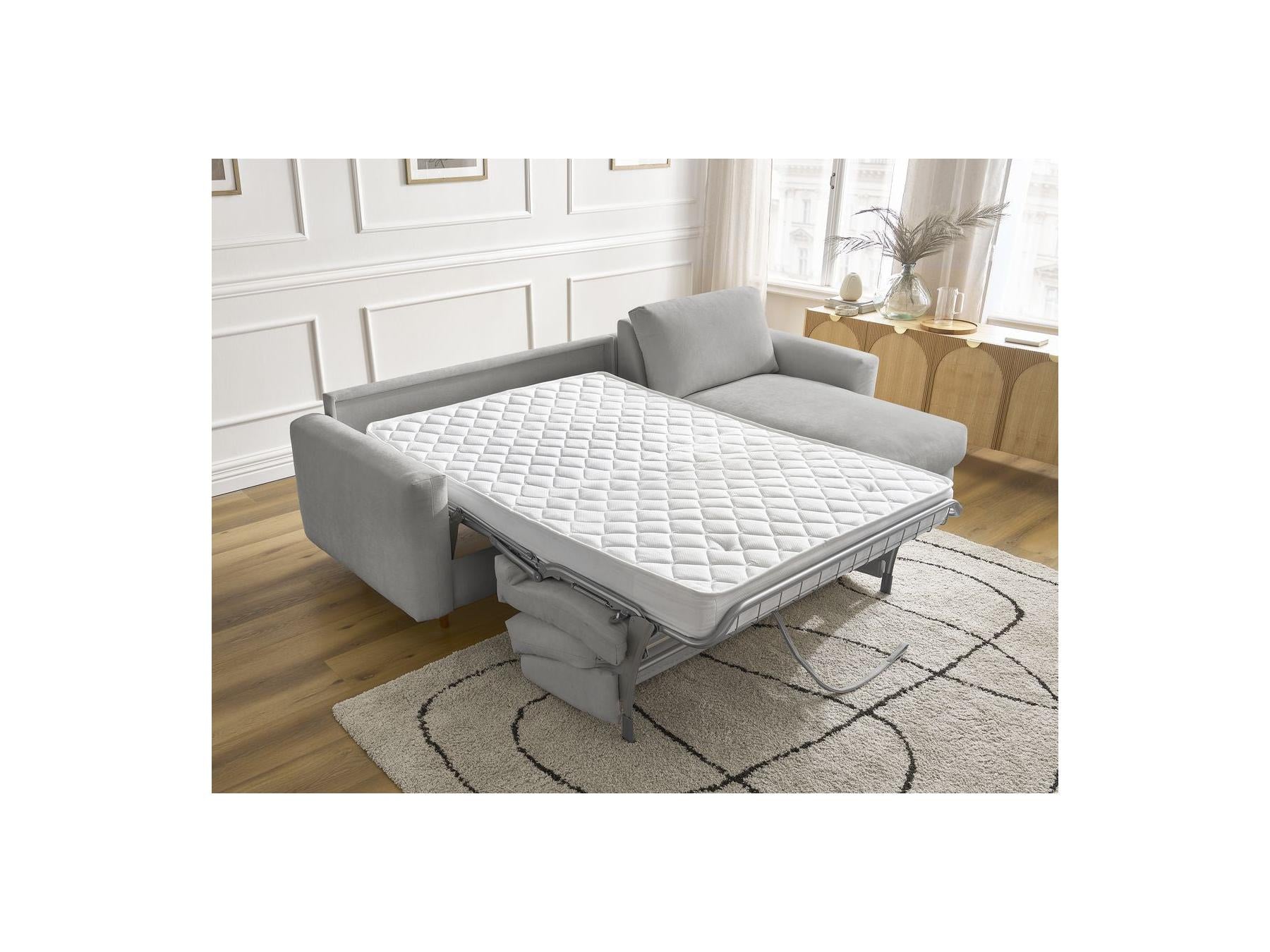 Cocoone - Canapé D'Angle Réversible Convertible Nouveau Ouverture Express - Tissu Lisse