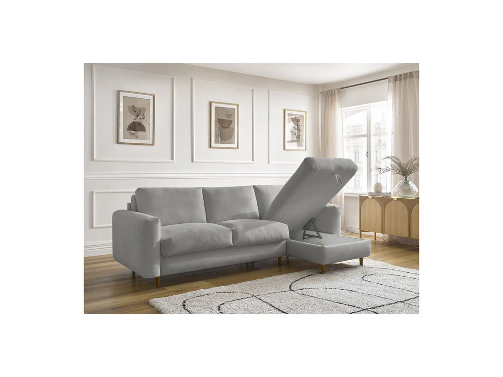 Cocoone - Canapé D'Angle Réversible Convertible Nouveau Ouverture Express - Tissu Lisse