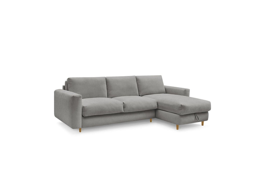 Cocoone - Canapé D'Angle Réversible Convertible Nouveau Ouverture Express - Tissu Lisse