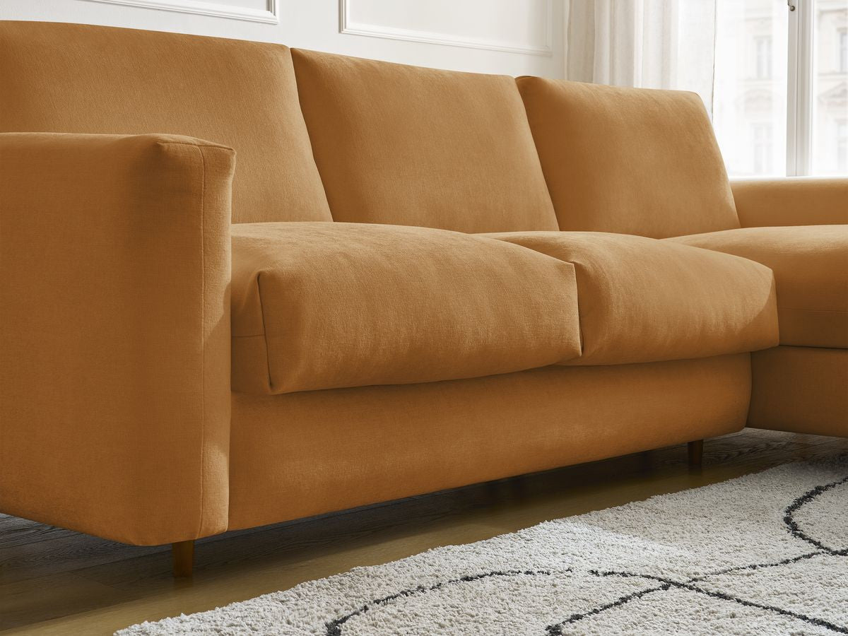 Cocoone - Canapé D'Angle Réversible Convertible Nouveau Ouverture Express - Tissu Lisse
