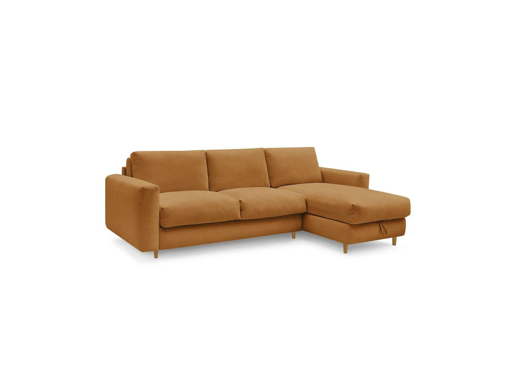 Cocoone - Canapé D'Angle Réversible Convertible Nouveau Ouverture Express - Tissu Lisse
