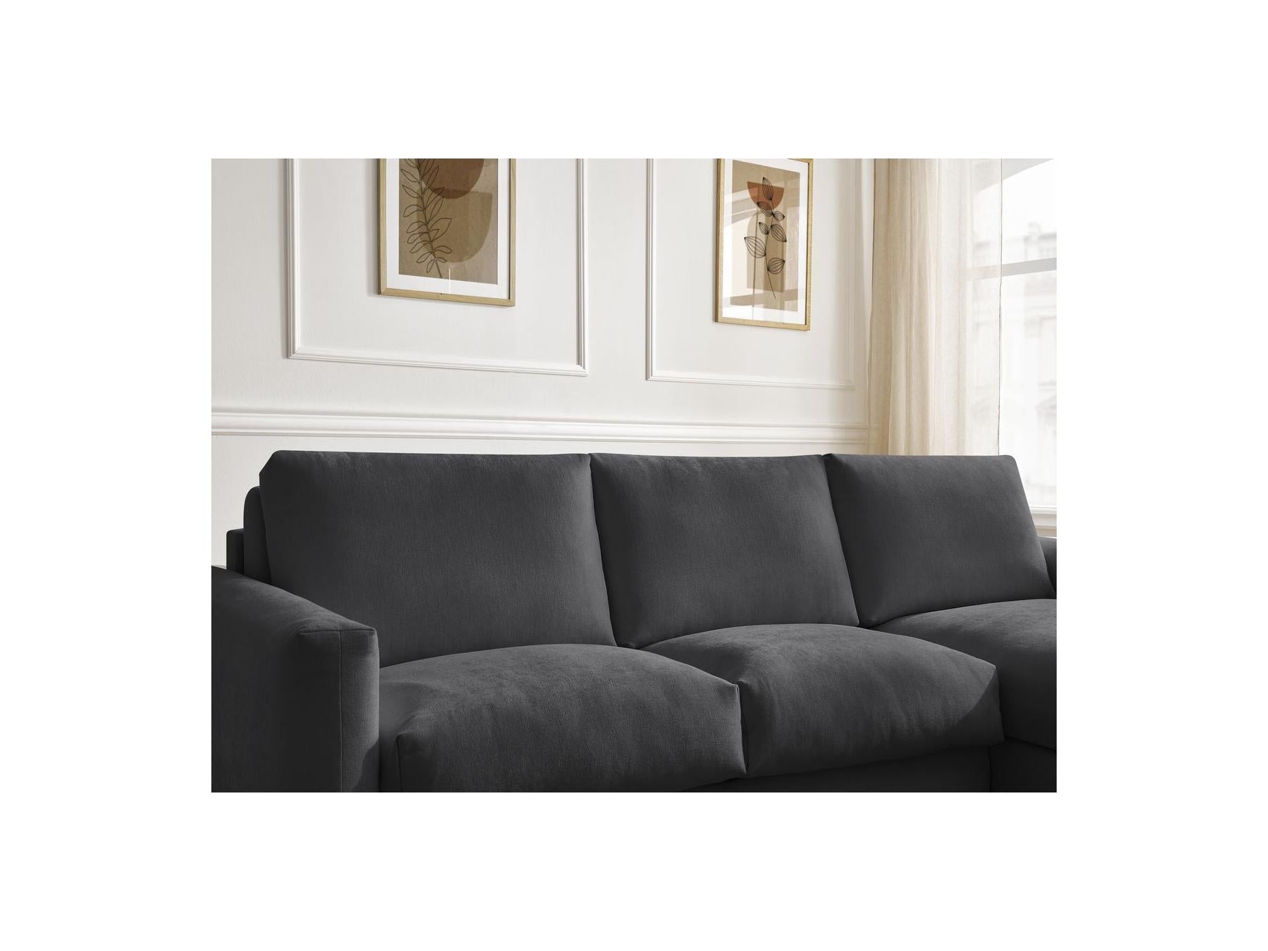 Cocoone - Canapé D'Angle Réversible Convertible Nouveau Ouverture Express - Tissu Lisse