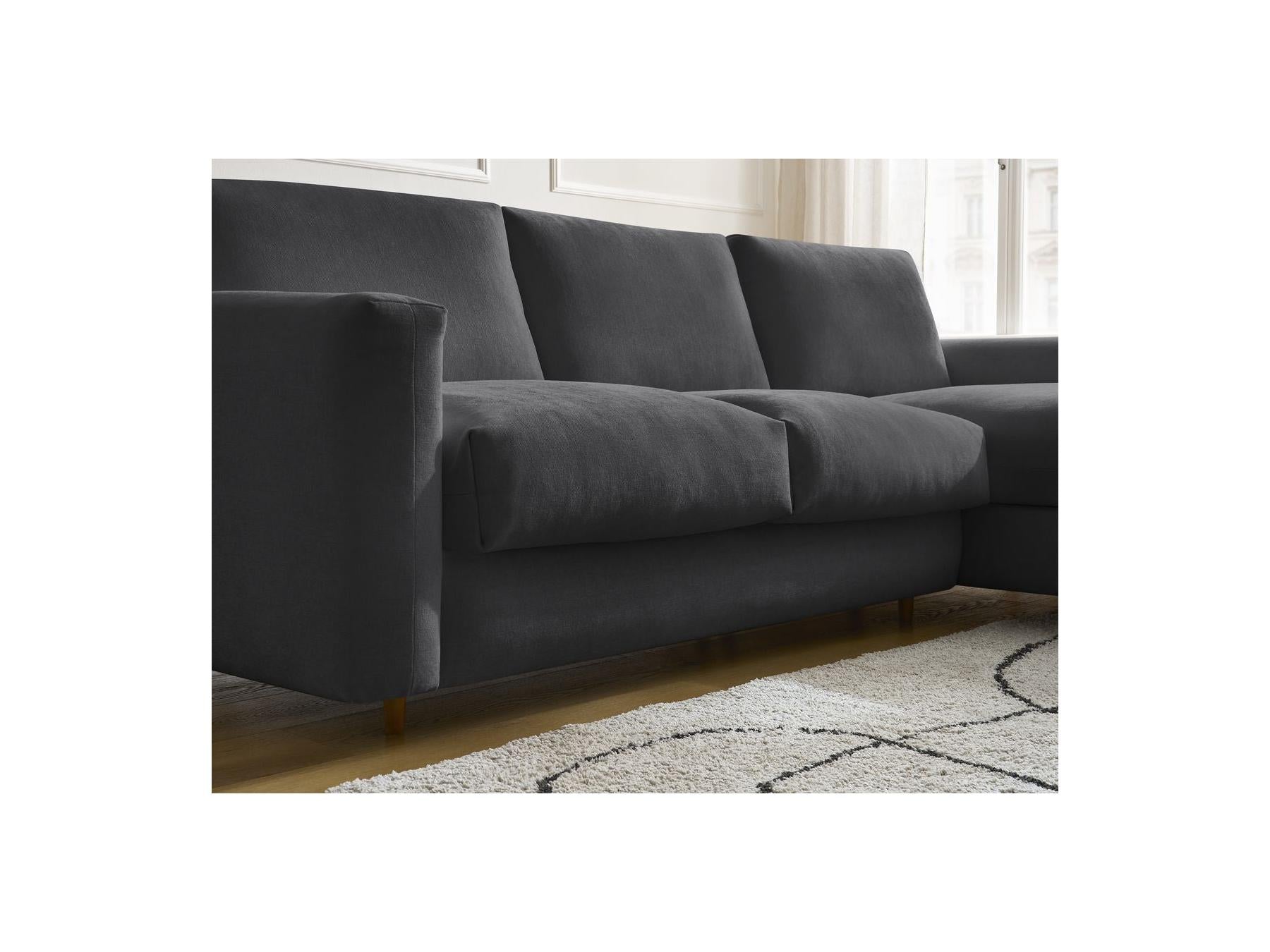 Cocoone - Canapé D'Angle Réversible Convertible Nouveau Ouverture Express - Tissu Lisse