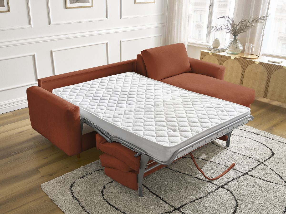Cocoone - Canapé D'Angle Réversible Convertible Nouveau Ouverture Express - Tissu Lisse