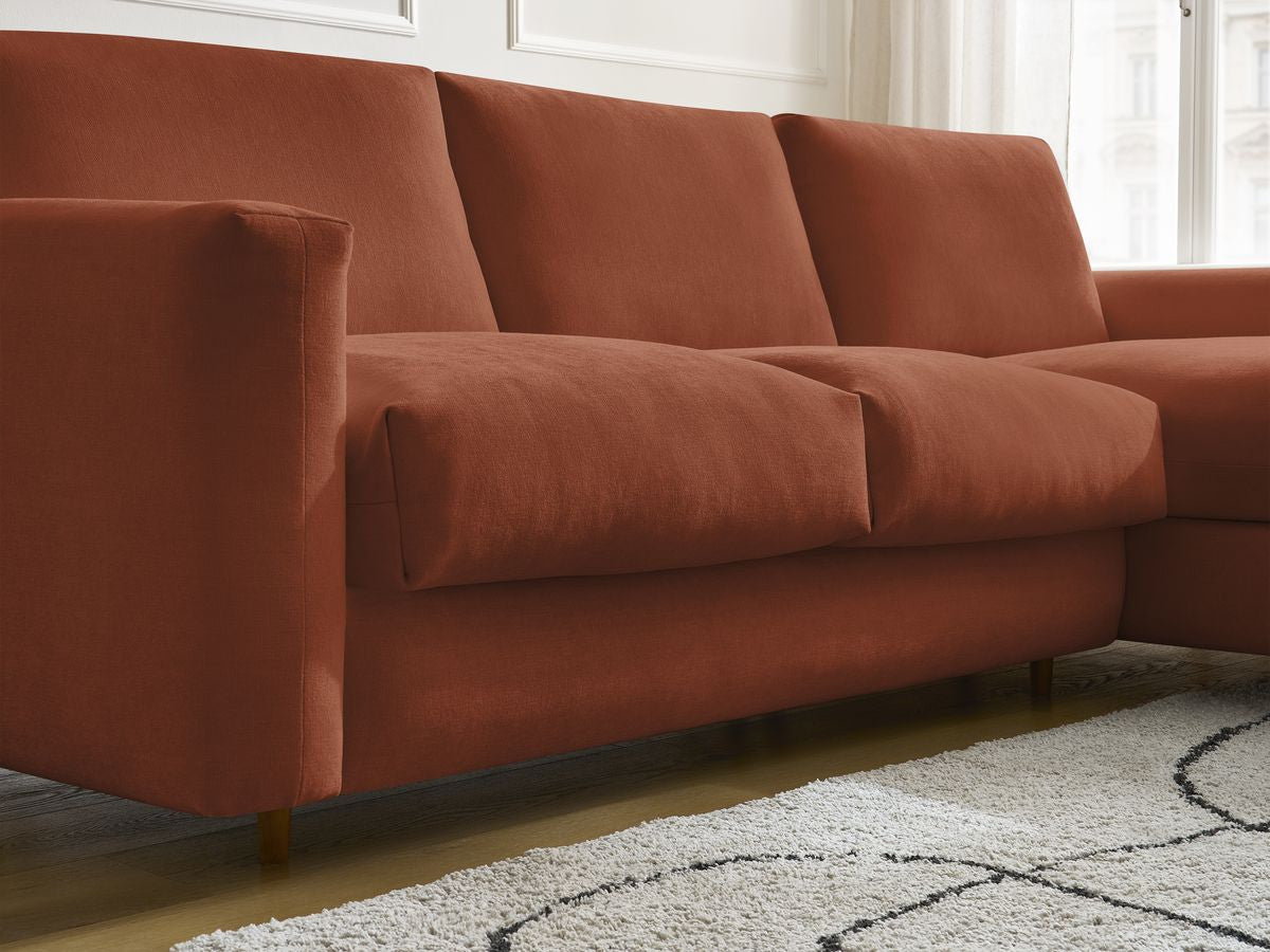 Cocoone - Canapé D'Angle Réversible Convertible Nouveau Ouverture Express - Tissu Lisse