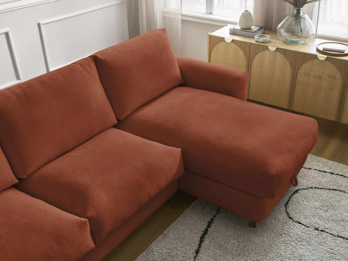 Cocoone - Canapé D'Angle Réversible Convertible Nouveau Ouverture Express - Tissu Lisse