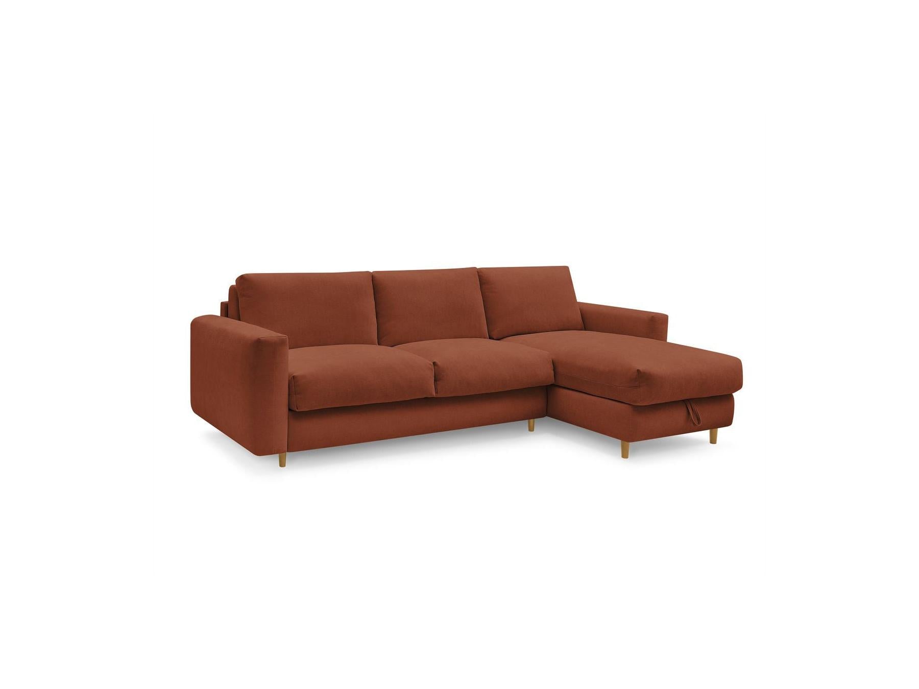 Cocoone - Canapé D'Angle Réversible Convertible Nouveau Ouverture Express - Tissu Lisse