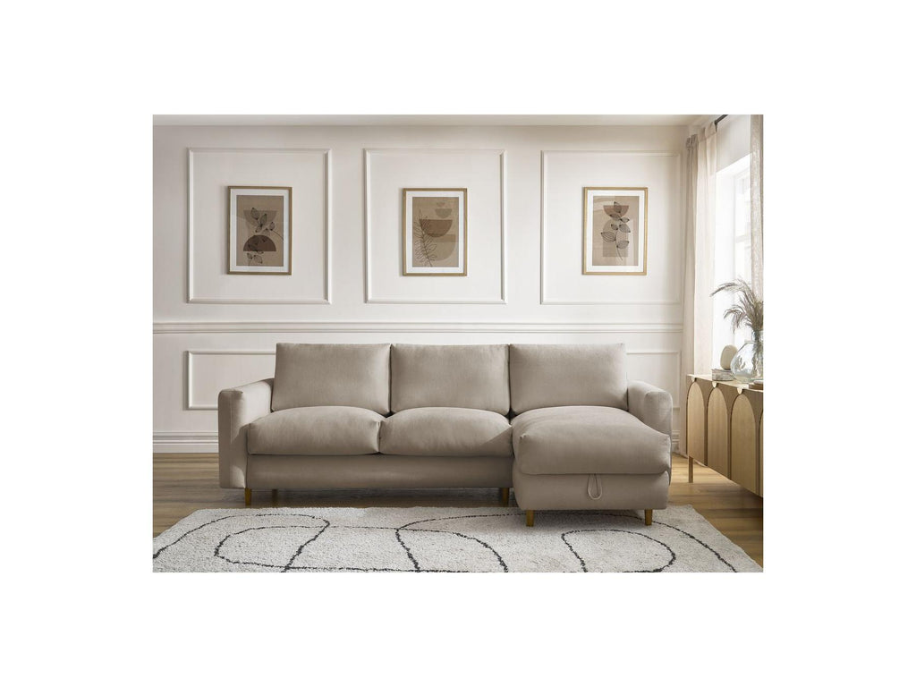 Cocoone - Canapé D'Angle Réversible Convertible Nouveau Ouverture Express - Tissu Lisse