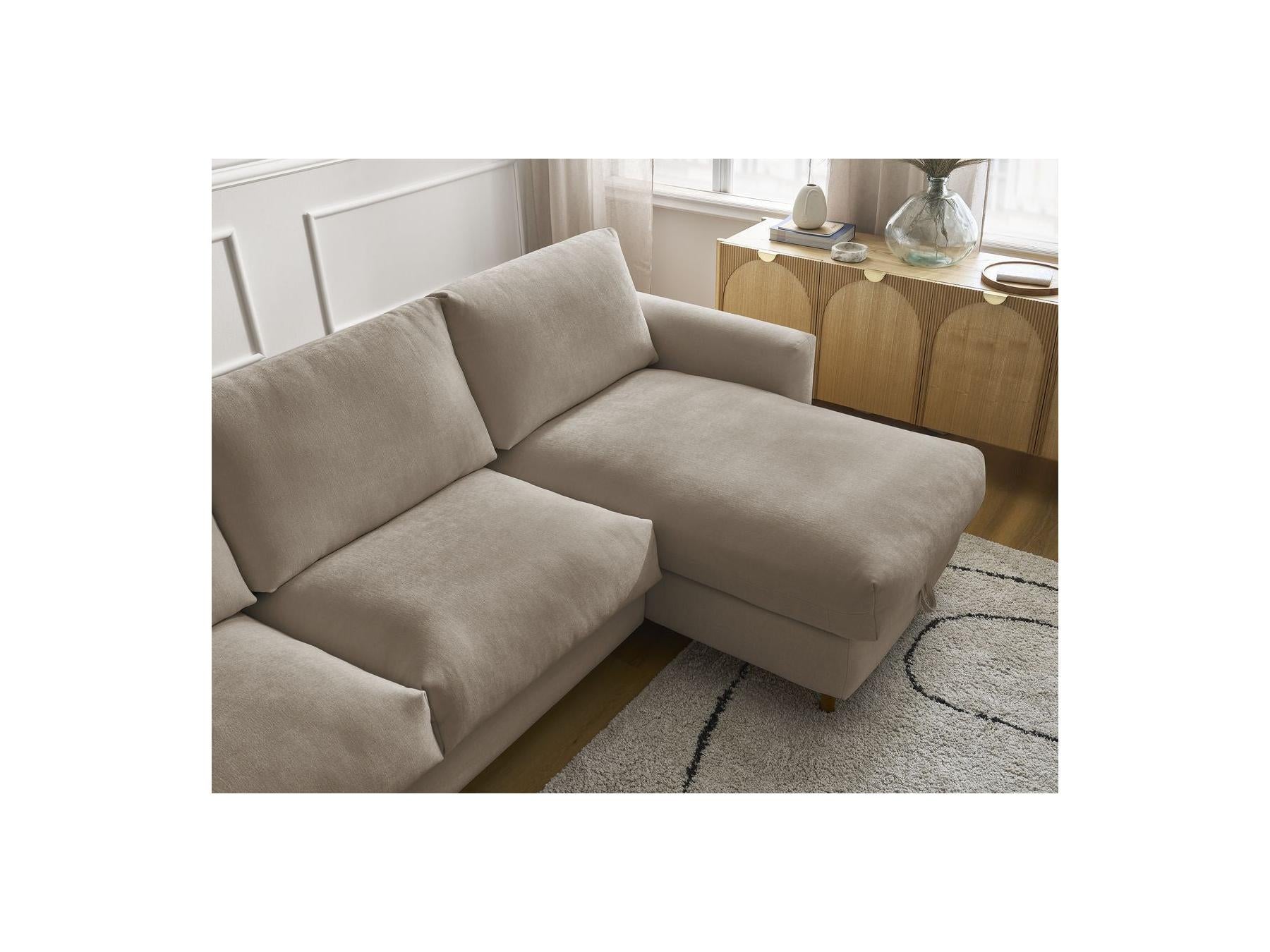 Cocoone - Canapé D'Angle Réversible Convertible Nouveau Ouverture Express - Tissu Lisse