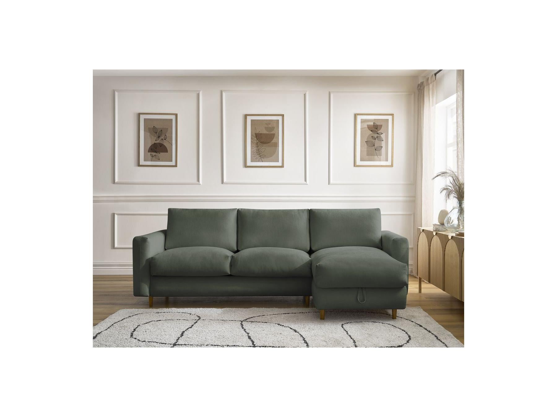 Cocoone - Canapé D'Angle Réversible Convertible Nouveau Ouverture Express - Tissu Lisse