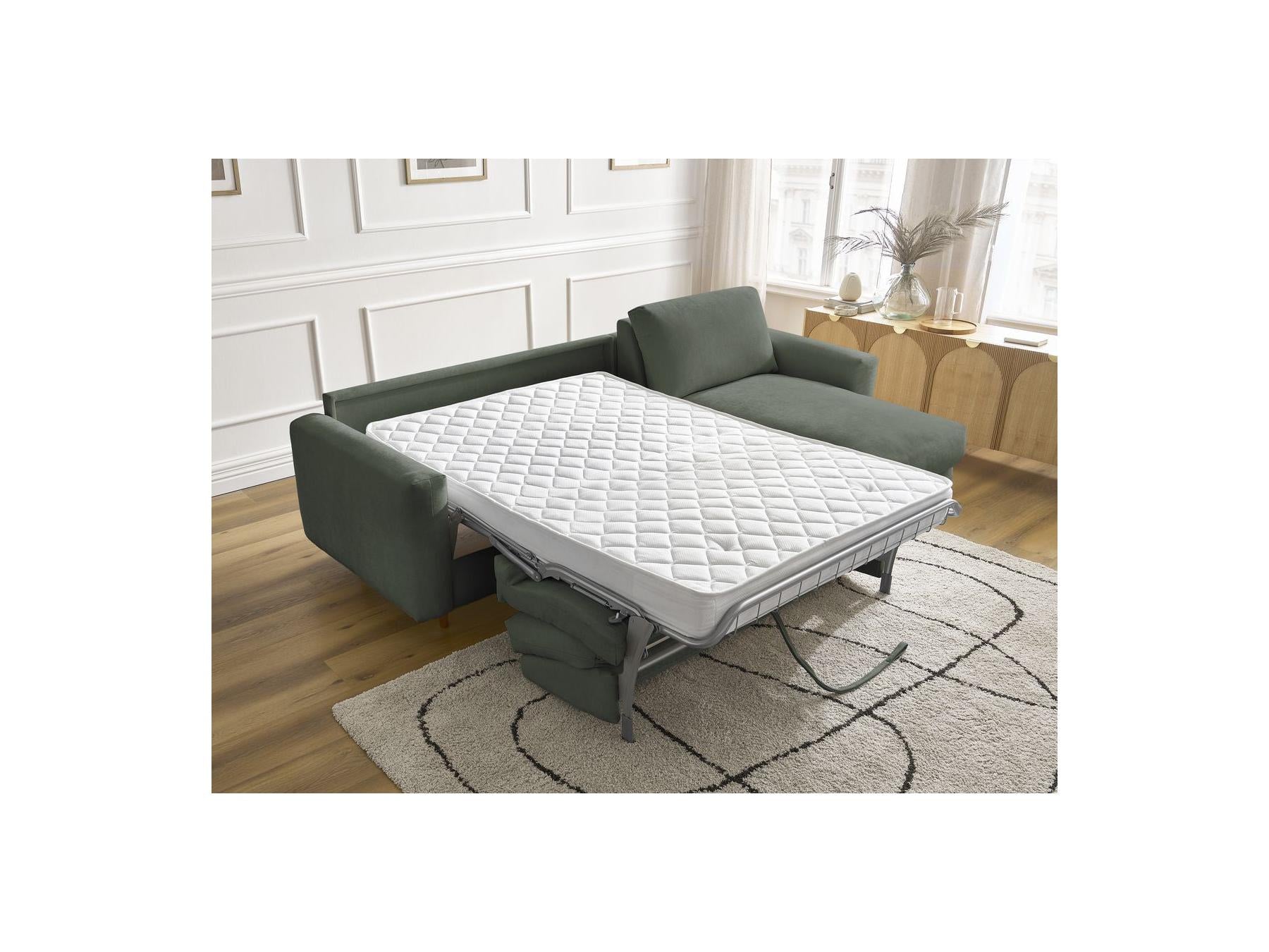 Cocoone - Canapé D'Angle Réversible Convertible Nouveau Ouverture Express - Tissu Lisse