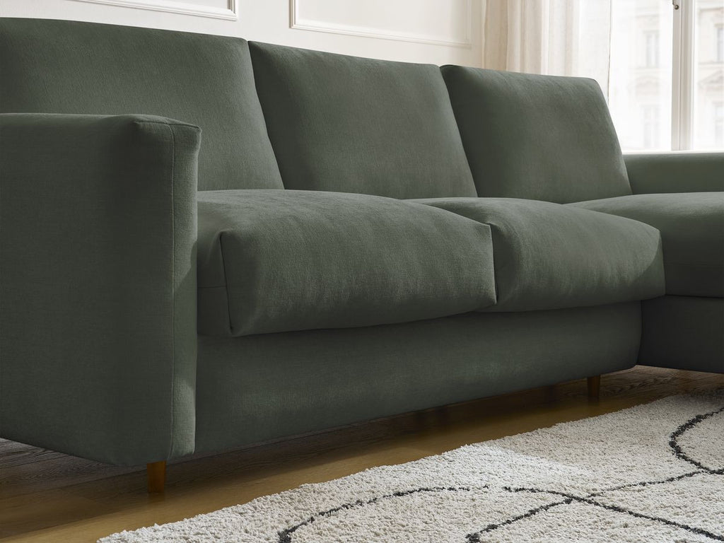 Cocoone - Canapé D'Angle Réversible Convertible Nouveau Ouverture Express - Tissu Lisse