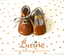 Chaussons Bébé Souples Antidérapants Mini-Arthur - Cuir Camel - Mixte