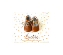 Chaussons Bébé Souples Antidérapants Mini-Arthur - Cuir Camel - Mixte