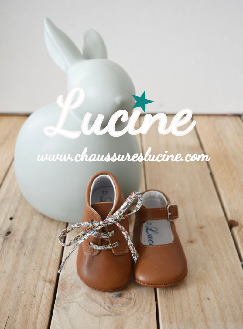 Chaussons Bébé Souples Antidérapants Mini-Arthur - Cuir Camel - Mixte