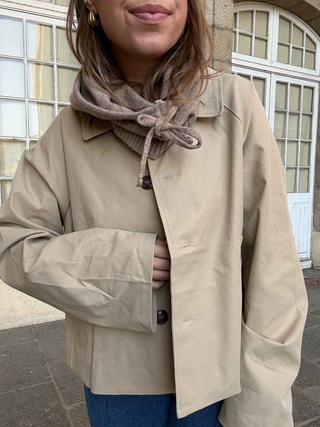 Camel wool and cashmere balaclava