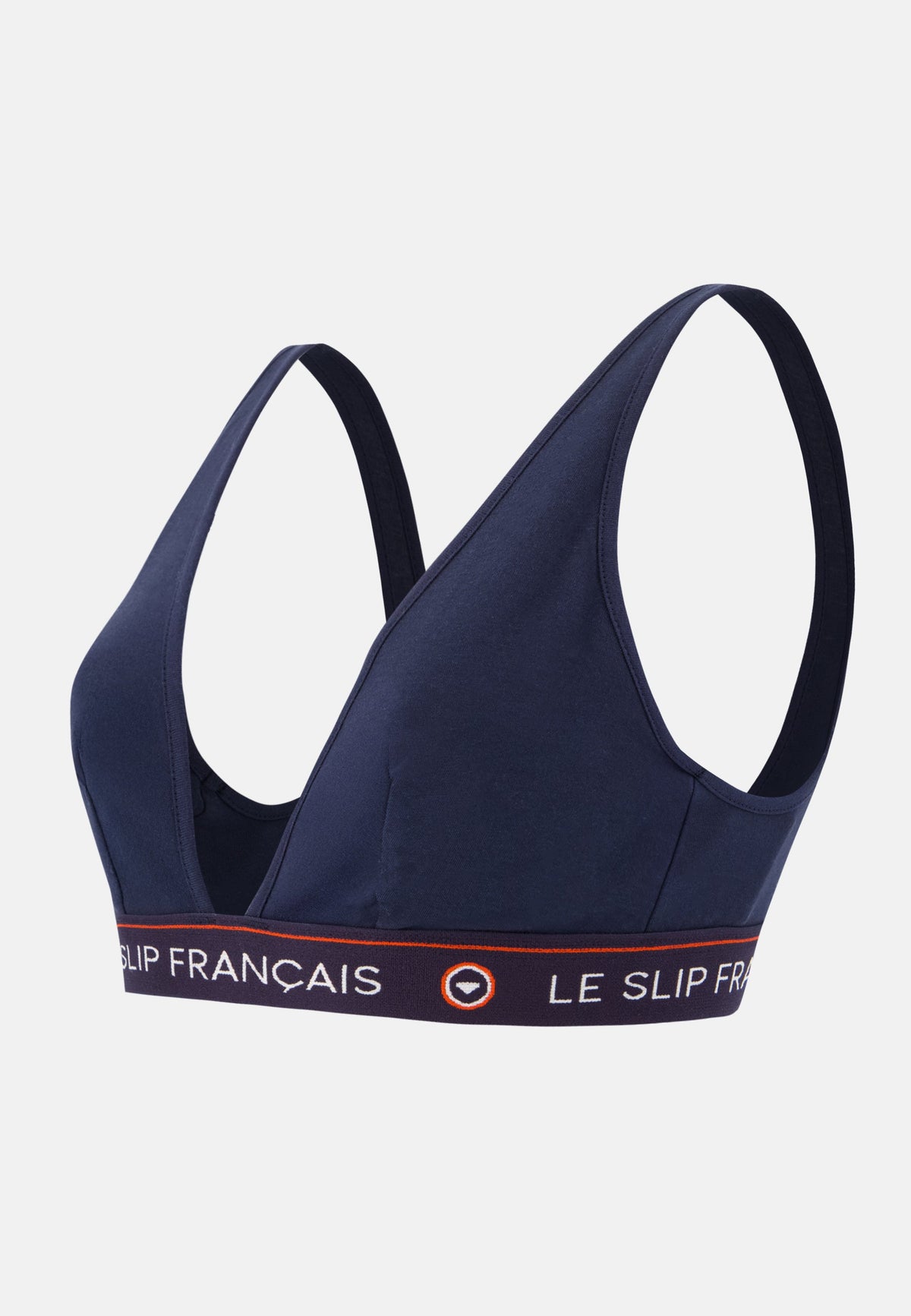 Séduisante Non-Wired Cotton Triangle Bra - Navy