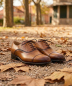 Richelieu Oxford - Gold Patiné