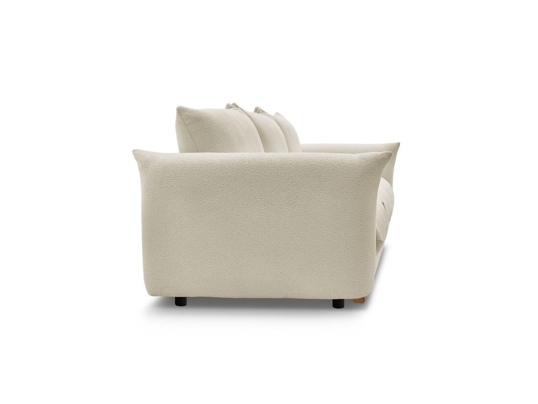 Ernest - Canapé Droit Fixe 3 Places - Tissu Bouclette
