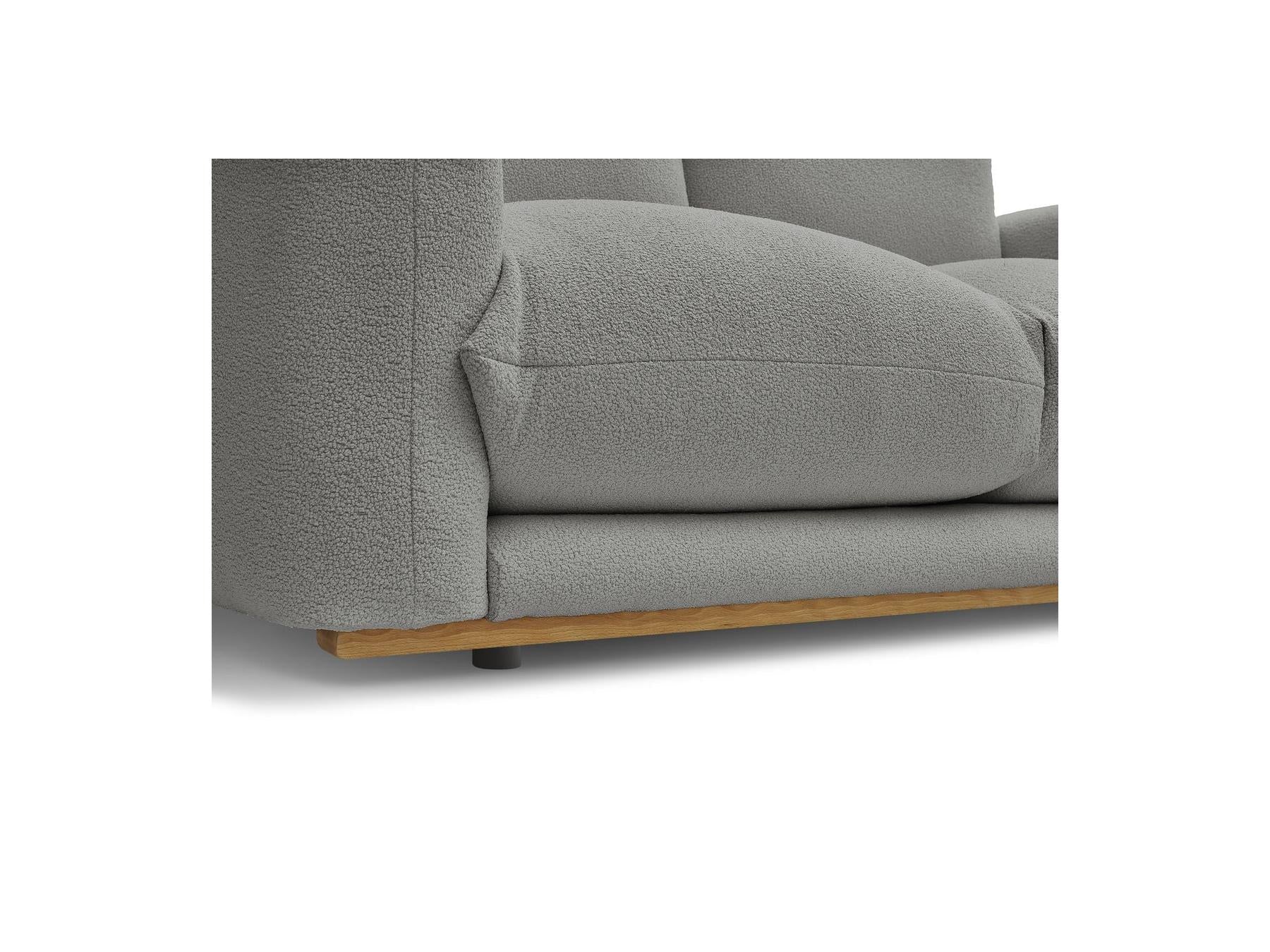 Ernest - Canapé Droit Fixe 2 Places - Tissu Bouclette