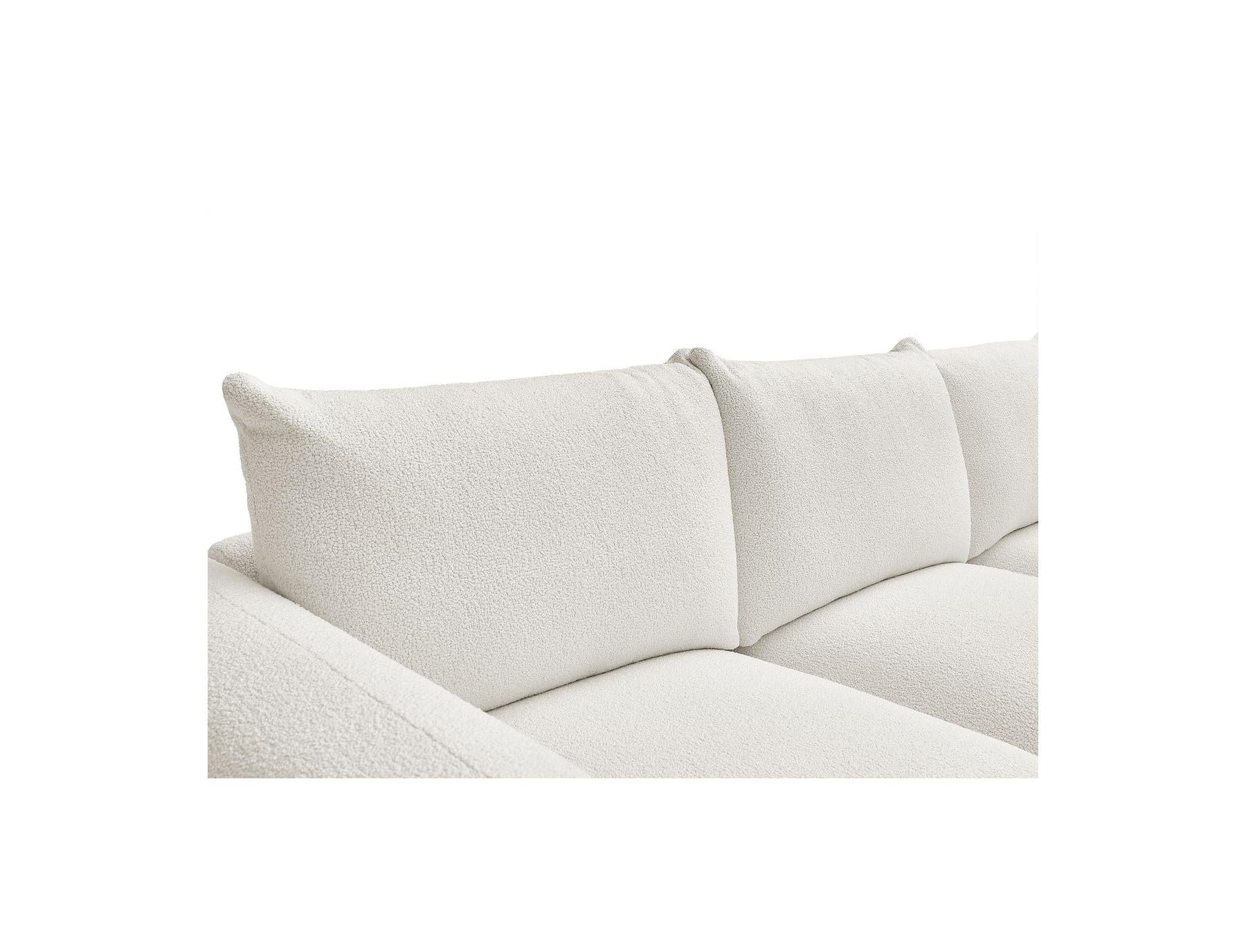 Ernest - Canapé Droit Fixe 3 Places - Tissu Bouclette