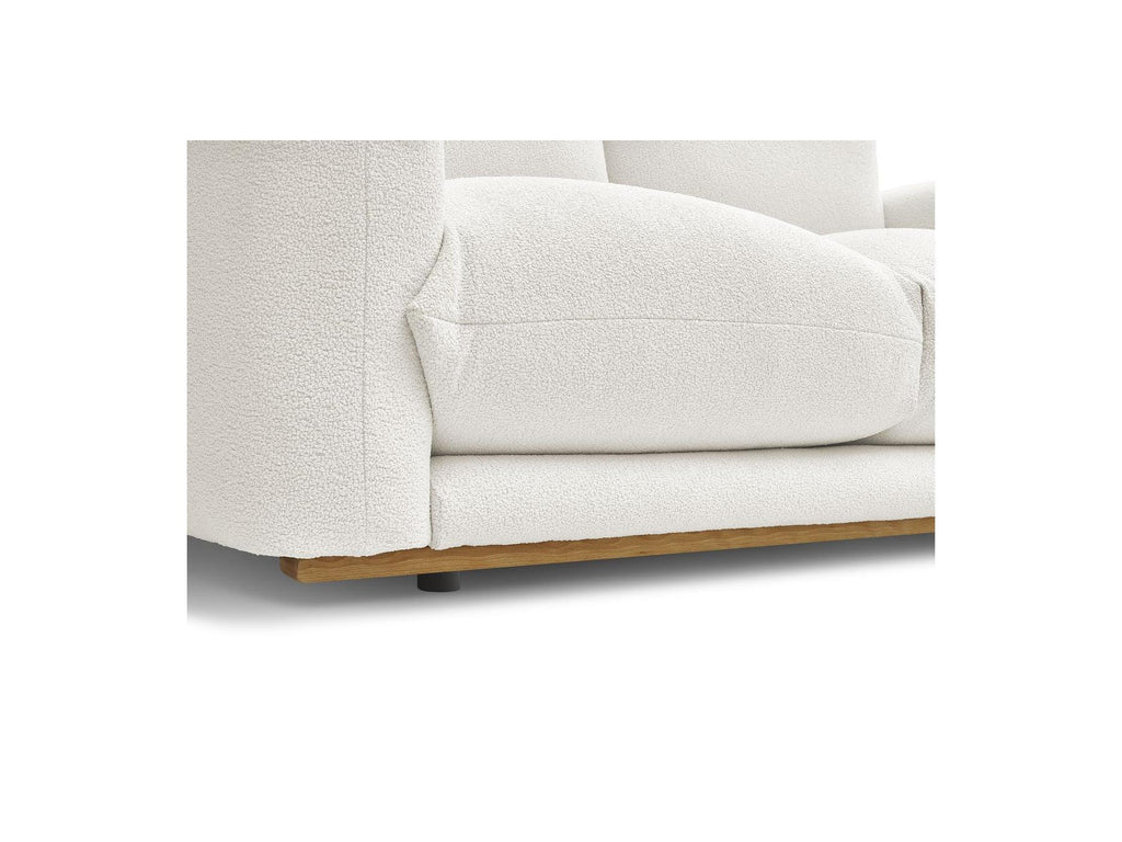 Ernest - Canapé Droit Fixe 3 Places - Tissu Bouclette