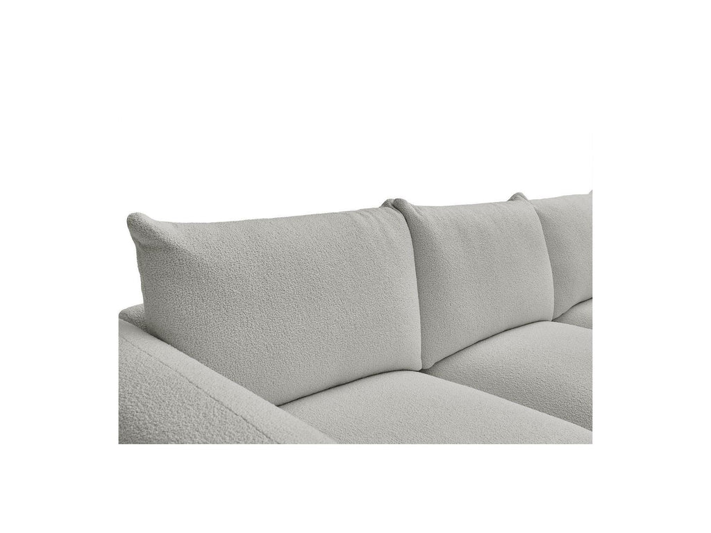 Ernest - Canapé Droit Fixe 3 Places - Tissu Bouclette